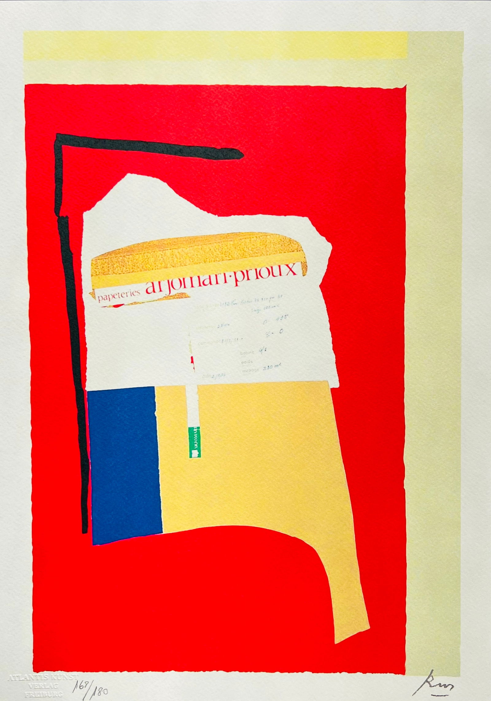 Robert Motherwell - America (La France Variations): Robert Motherwell "America (La France Variations)" Chromolitograph after an original work. Print-signed lower right. Numbered lower left. Excellent conditions. Shipped with care in solid tube, fast