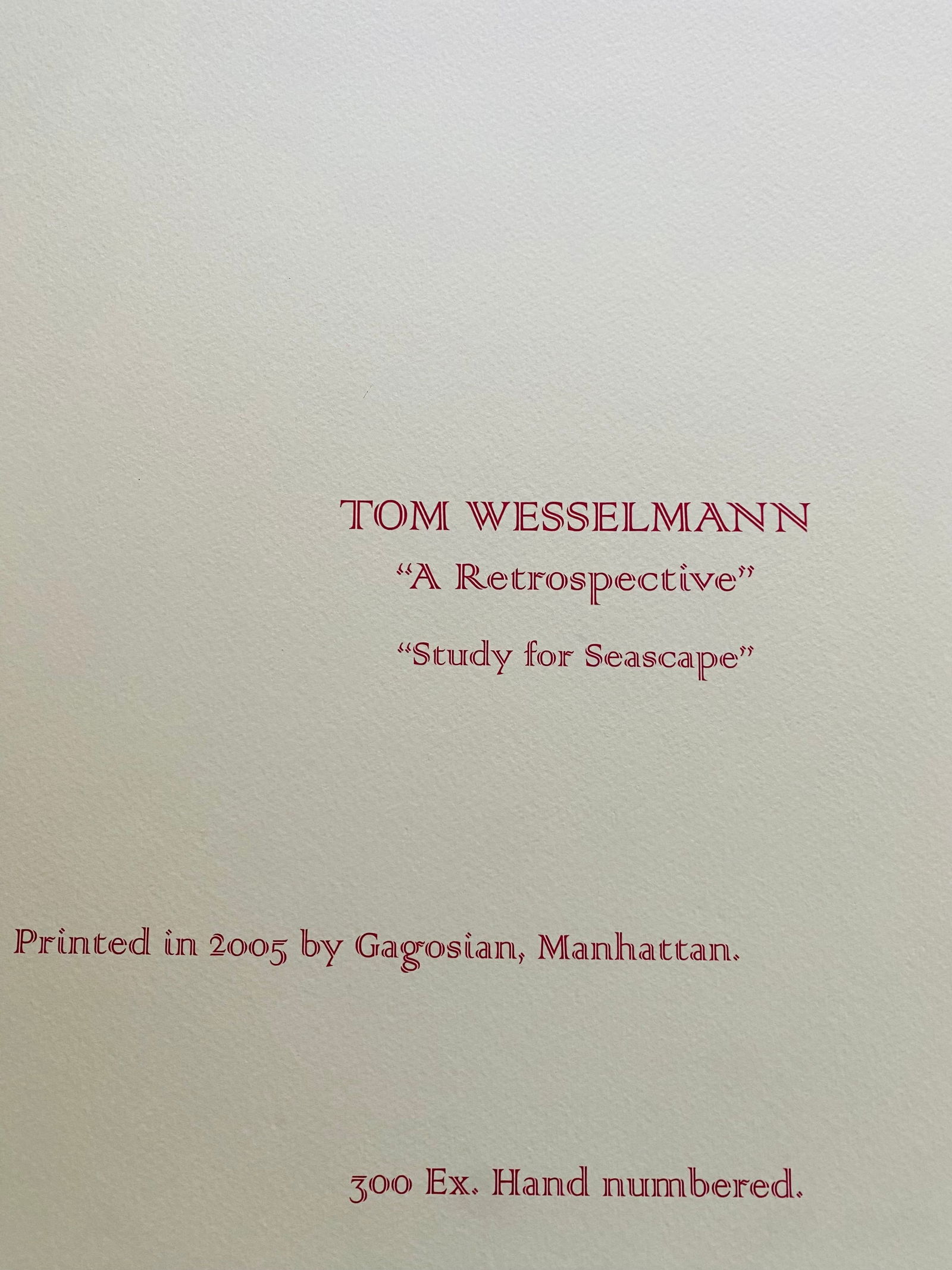 Tom Wesselmann - Study for Seascape - 5