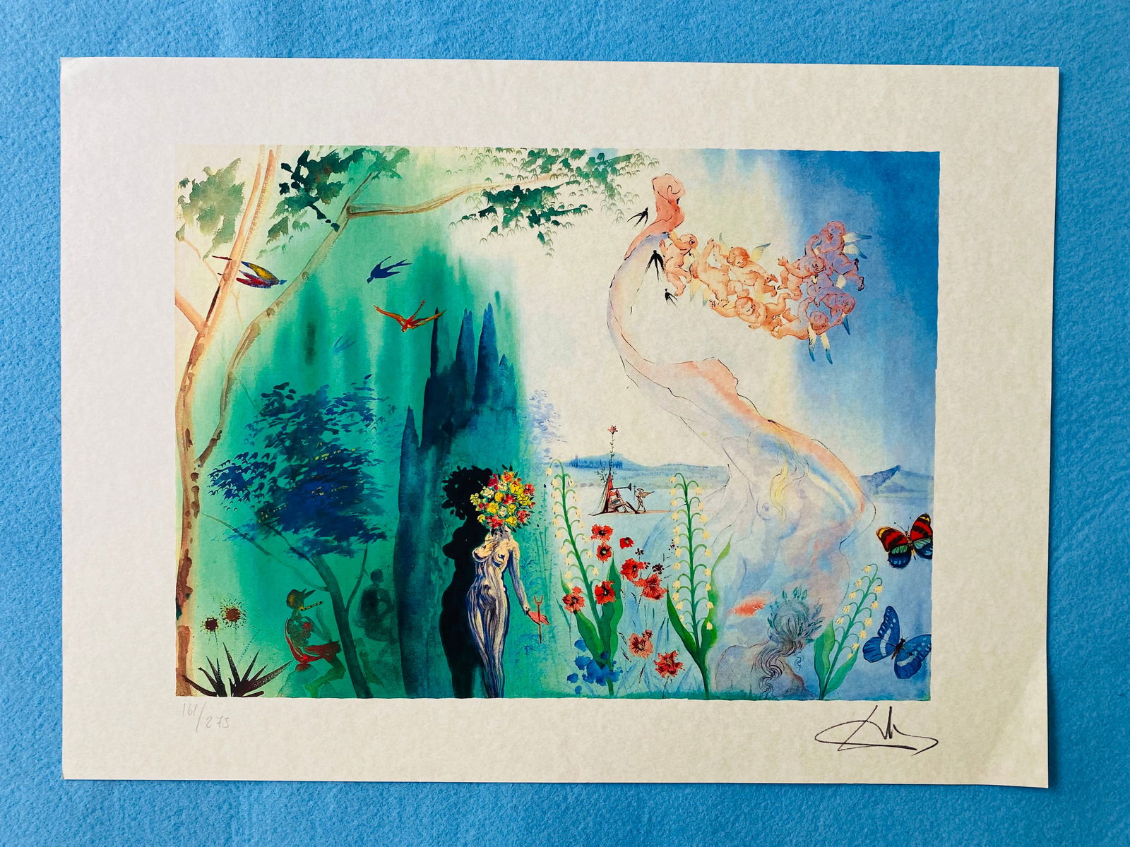 Salvador Dali - Spring: Salvador Dali "Spring" Chromolitograph after an original work. Print-signed lower right. Numbered lower left. Excellent conditions. Shipped with care in solid tube, fast shipping in 3-4 days all over