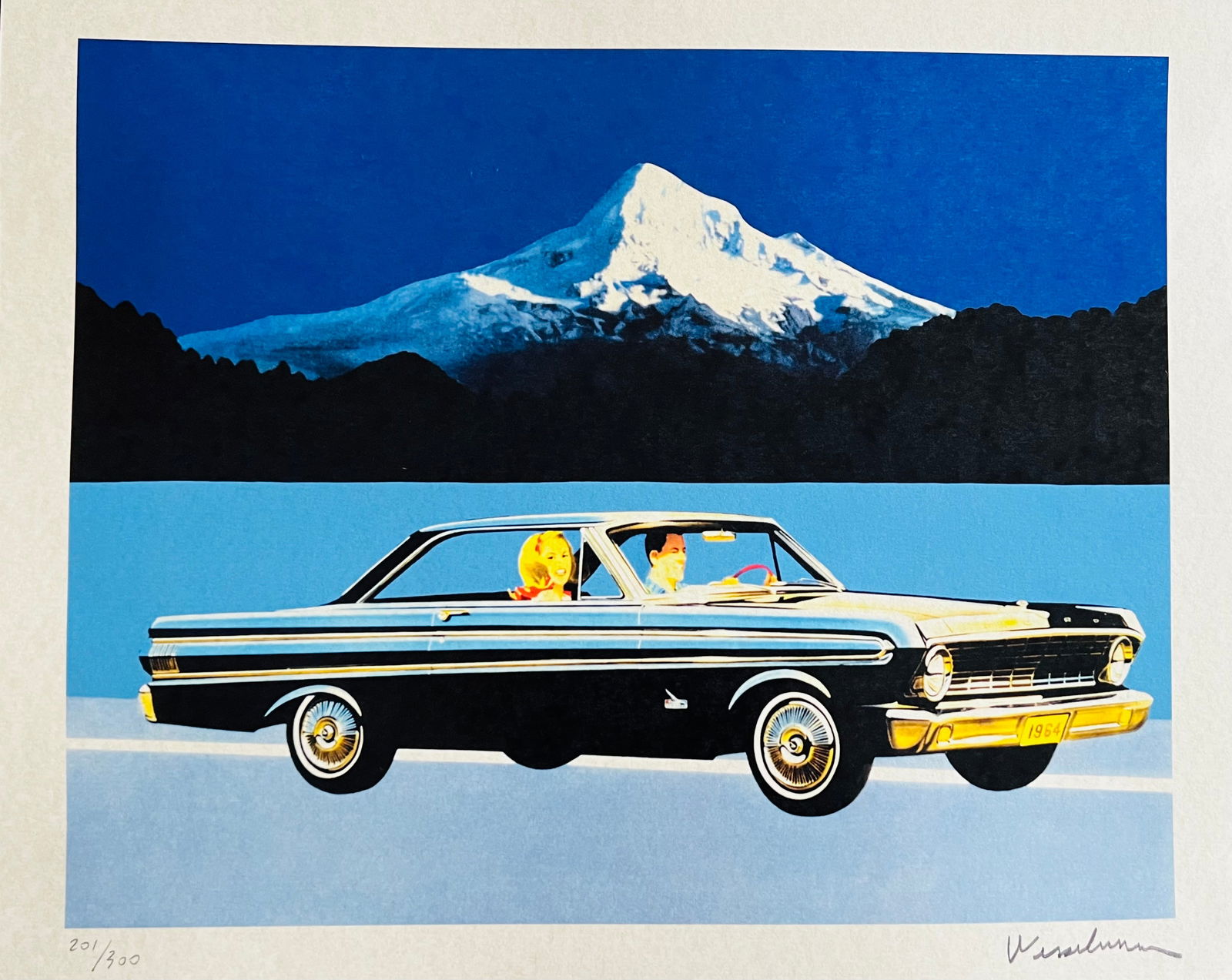 Tom Wesselmann - Ford Falcon Futura Sports Coupe: Tom Wesselmann "Ford Falcon Futura Sports Coupe" Chromolitograph after an original work. Print-signed lower right. Numbered lower left. Excellent conditions. Shipped with care in solid tube, fast