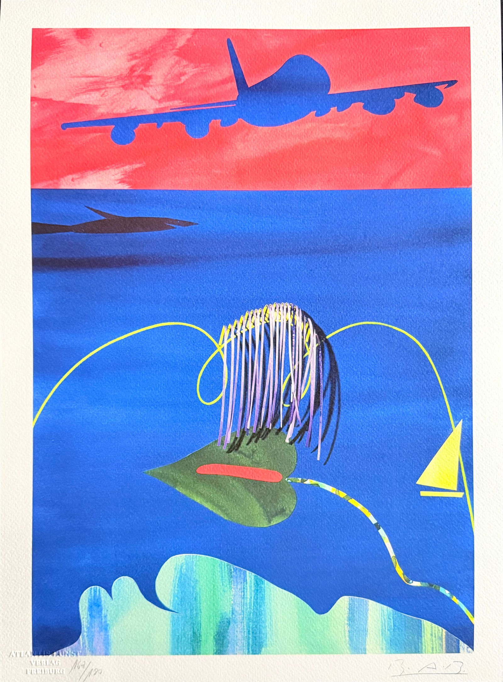 Billy Al Bengston - Ka'ao Watercolor: Billy Al Bengston "Ka'ao Watercolor" Chromolitograph after an original work. Print-signed lower right. Numbered lower left. Excellent conditions. Shipped with care in solid tube, fast shipping in 3-4