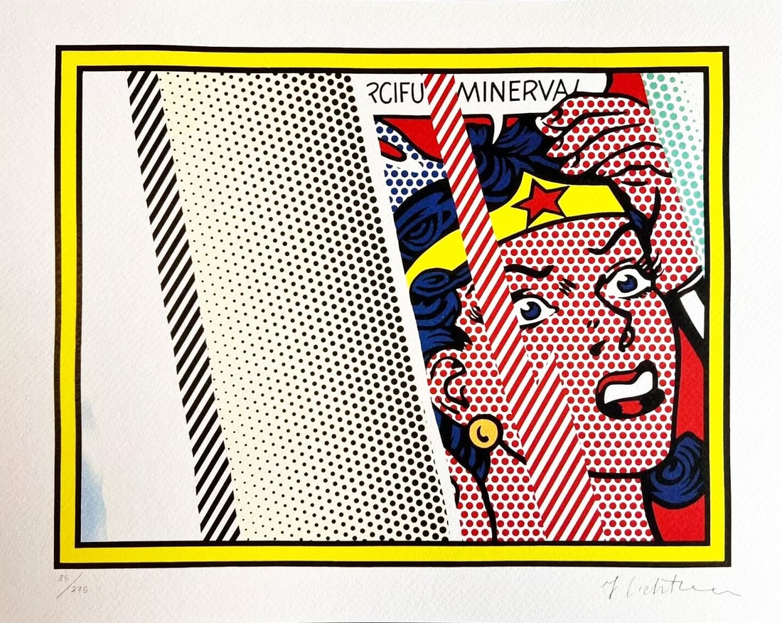 Roy Lichtenstein - Wonder Woman: Roy Lichtenstein "Wonder Woman" Chromolitograph after an original work. Print-signed lower right. Numbered lower left. Excellent conditions. Shipped with care in solid tube, fast shipping in 3-4 days