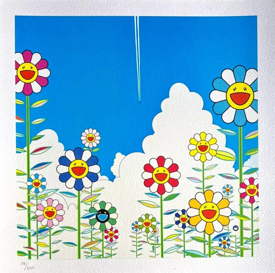 Takashi Murakami - Untitled: Takashi Murakami "Untitled" Chromolitograph after an original work. Numbered lower left. Excellent conditions. Shipped with care in solid tube, fast shipping in 3-4 days all over the world, 1-2 days