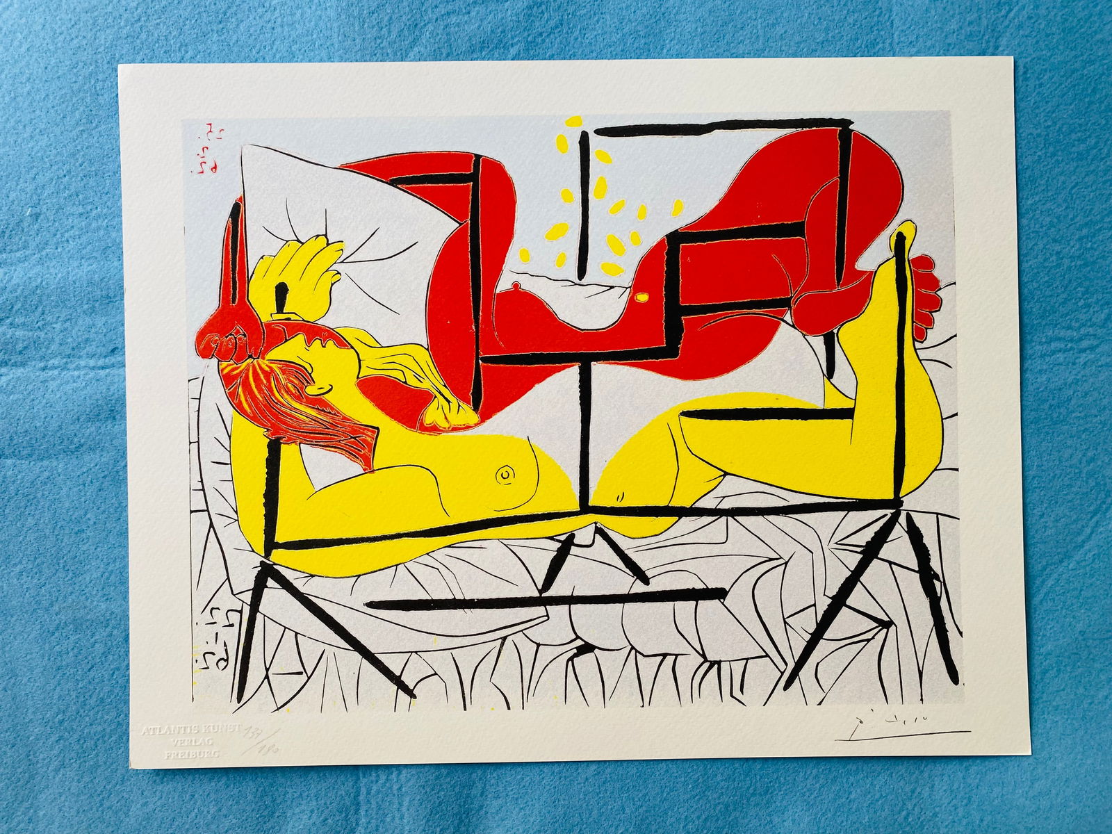 Pablo Picasso - Danae: Pablo Picasso "Danae" Chromolitograph after an original work. Print-signed lower right. Numbered lower left. Excellent conditions. Shipped with care in solid tube, fast shipping in 3-4 days all over t