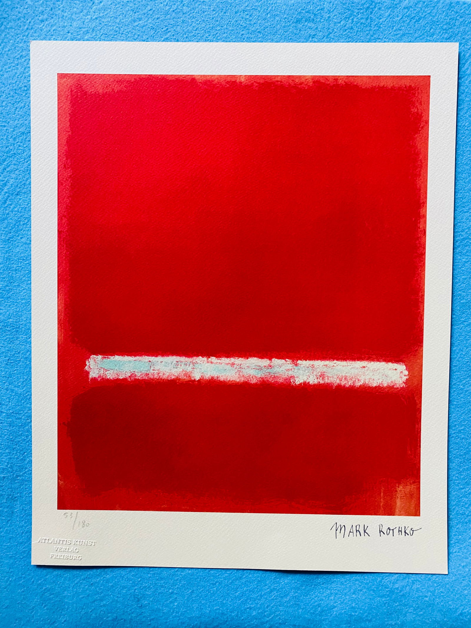 Mark Rothko - Untitled: Mark Rothko "Untitled" Chromolitograph after an original work. Print-signed lower right. Numbered lower left. Excellent conditions. Shipped with care in solid tube, fast shipping in 3-4 days all over