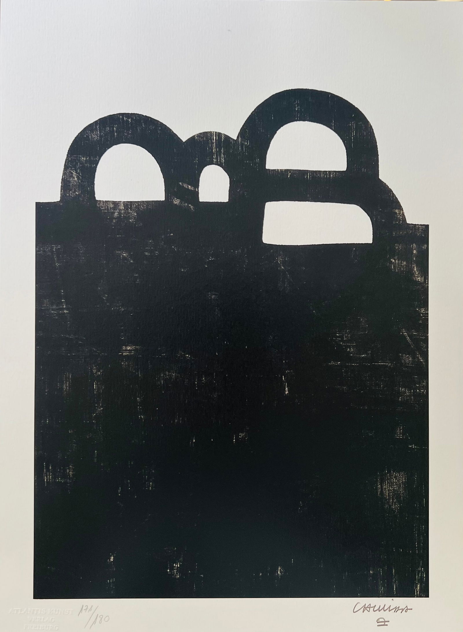 Eduardo Chillida - Chicago: Eduardo Chillida "Chicago" Chromolitograph after an original work. Print-signed lower right. Numbered lower left. Excellent conditions. Shipped with care in solid tube, fast shipping in 3-4 days all