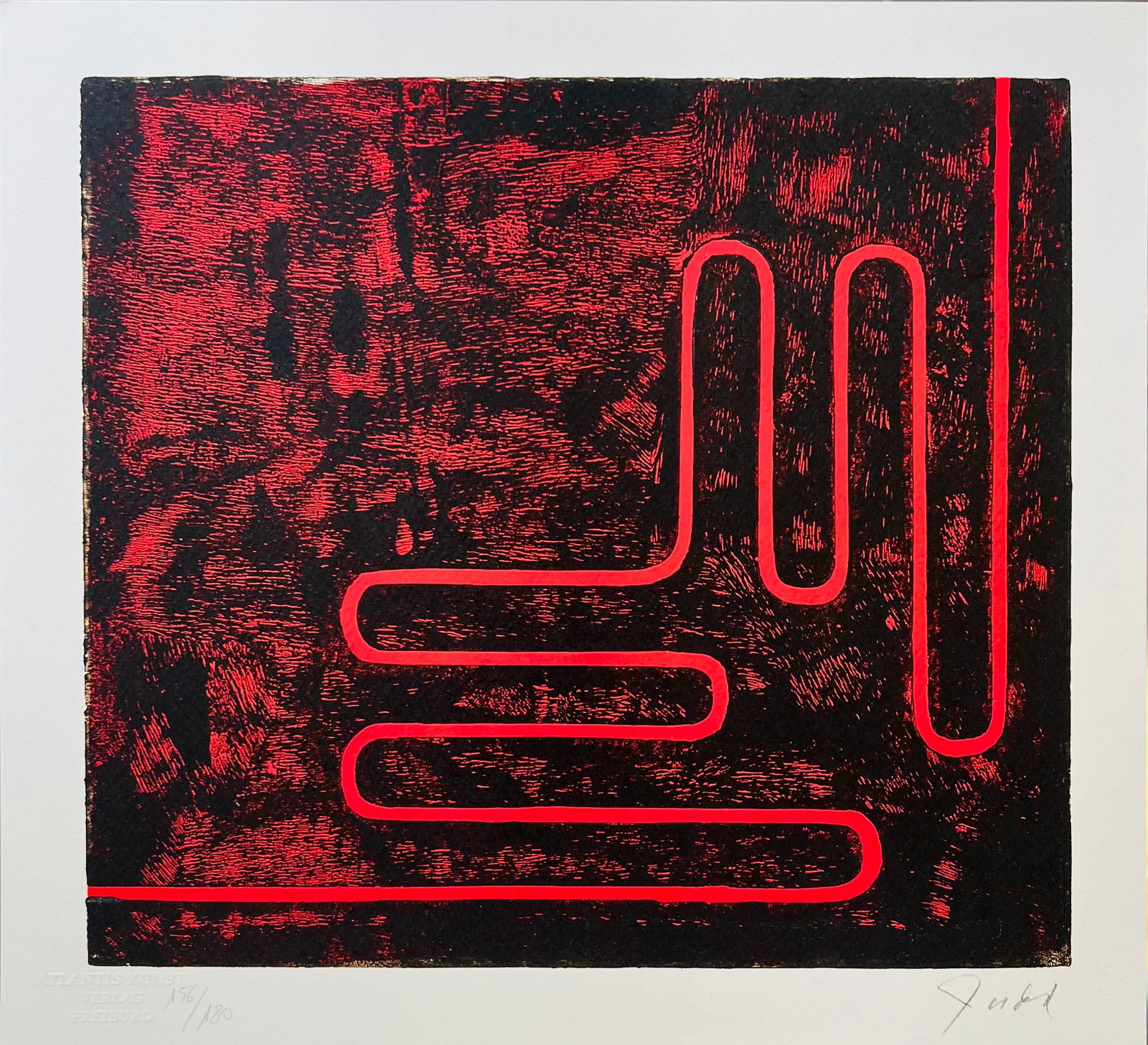 Donald Judd - Untitled: Donald Judd "Untitled" Chromolitograph after an original work. Print-signed lower right. Numbered lower left. Excellent conditions. Shipped with care in solid tube, fast shipping in 3-4 days all over