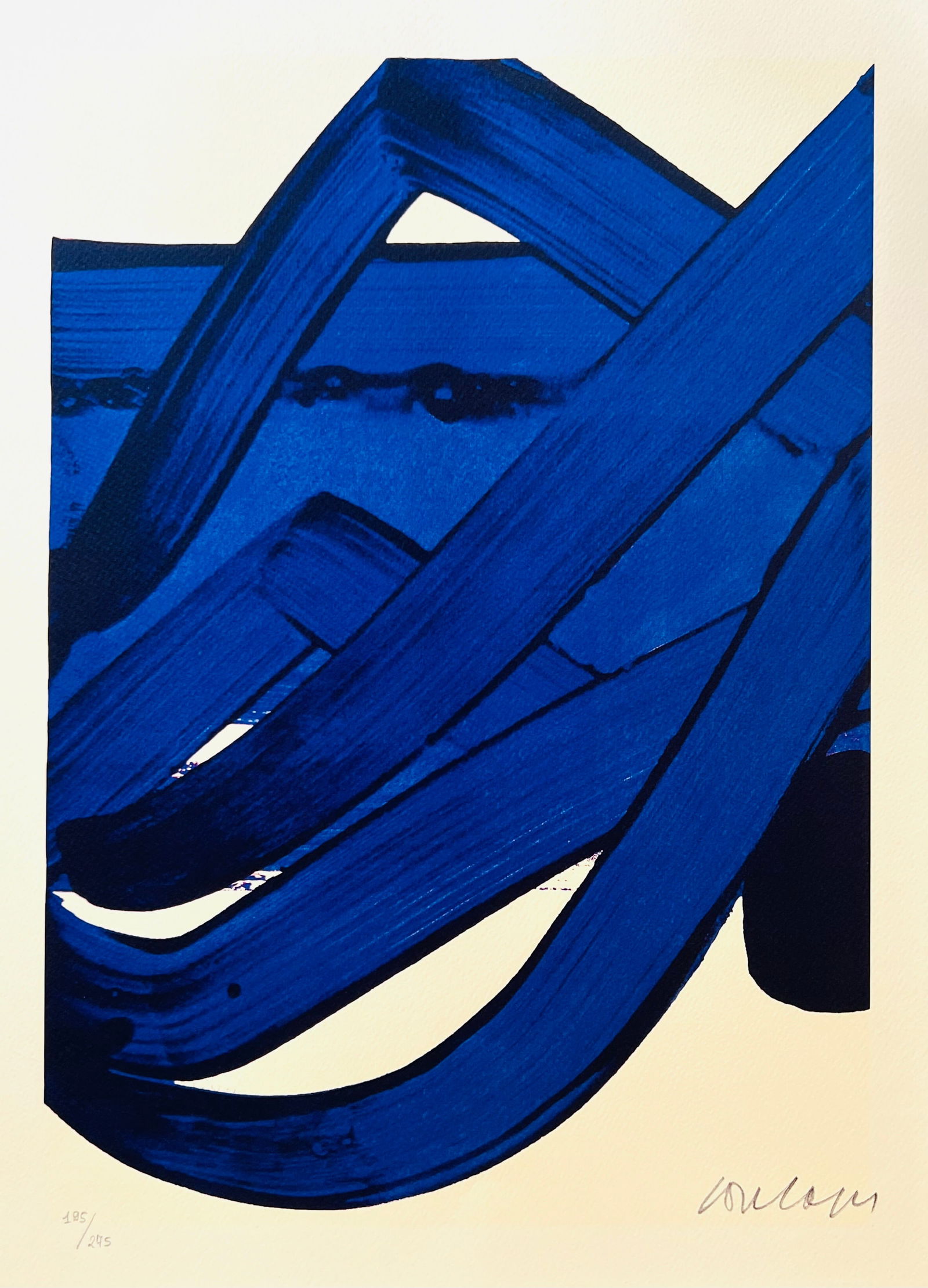 Pierre Soulages - N.18: Pierre Soulages "N.18" Chromolitograph after an original work. Print-signed lower right. Numbered lower left. Excellent conditions. Shipped with care in solid tube, fast shipping in 3-4 days all over
