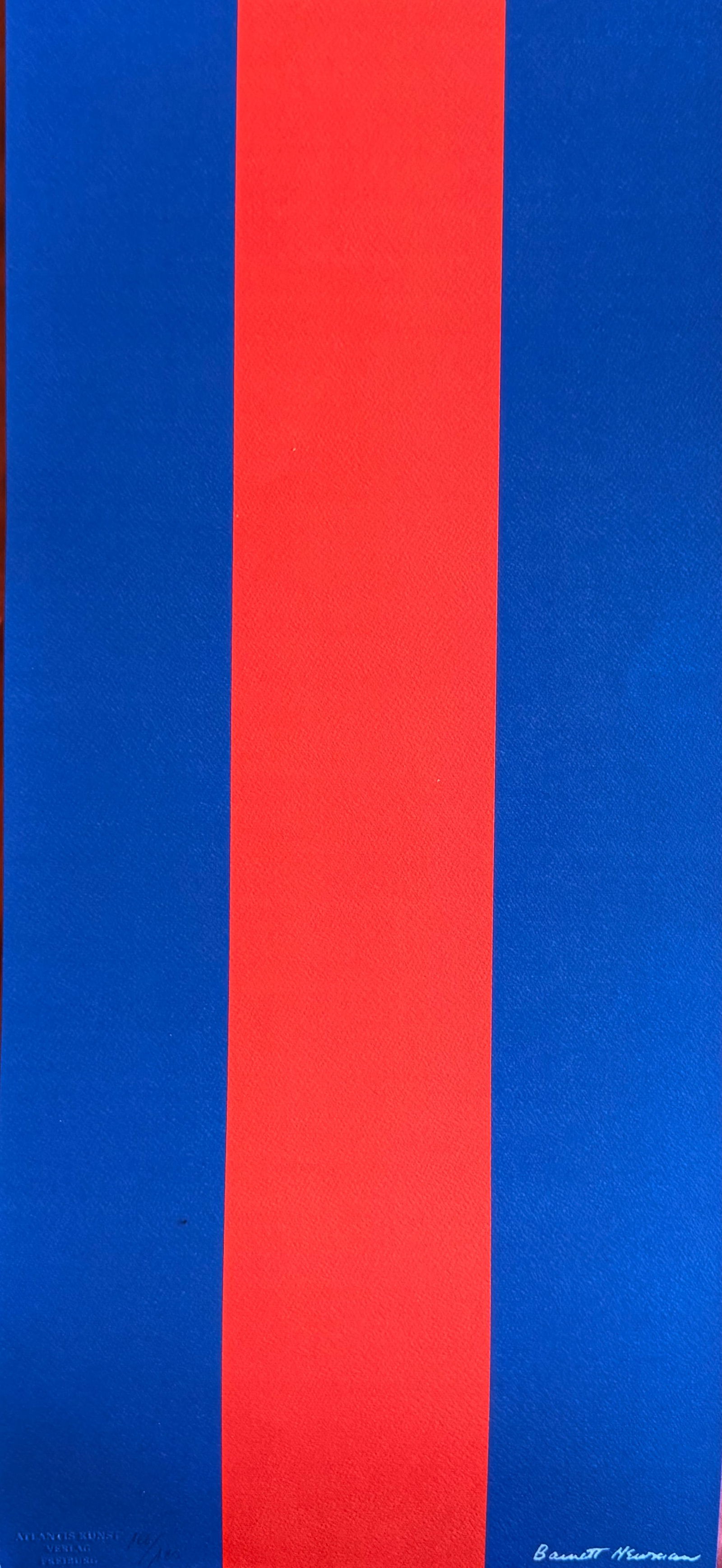Barnett Newman - Voice of Fire: Barnett Newman "Voice of Fire" Chromolitograph after an original work. Print-signed lower right. Numbered lower left. Excellent conditions. Shipped with care in solid tube, fast shipping in 3-4 days a