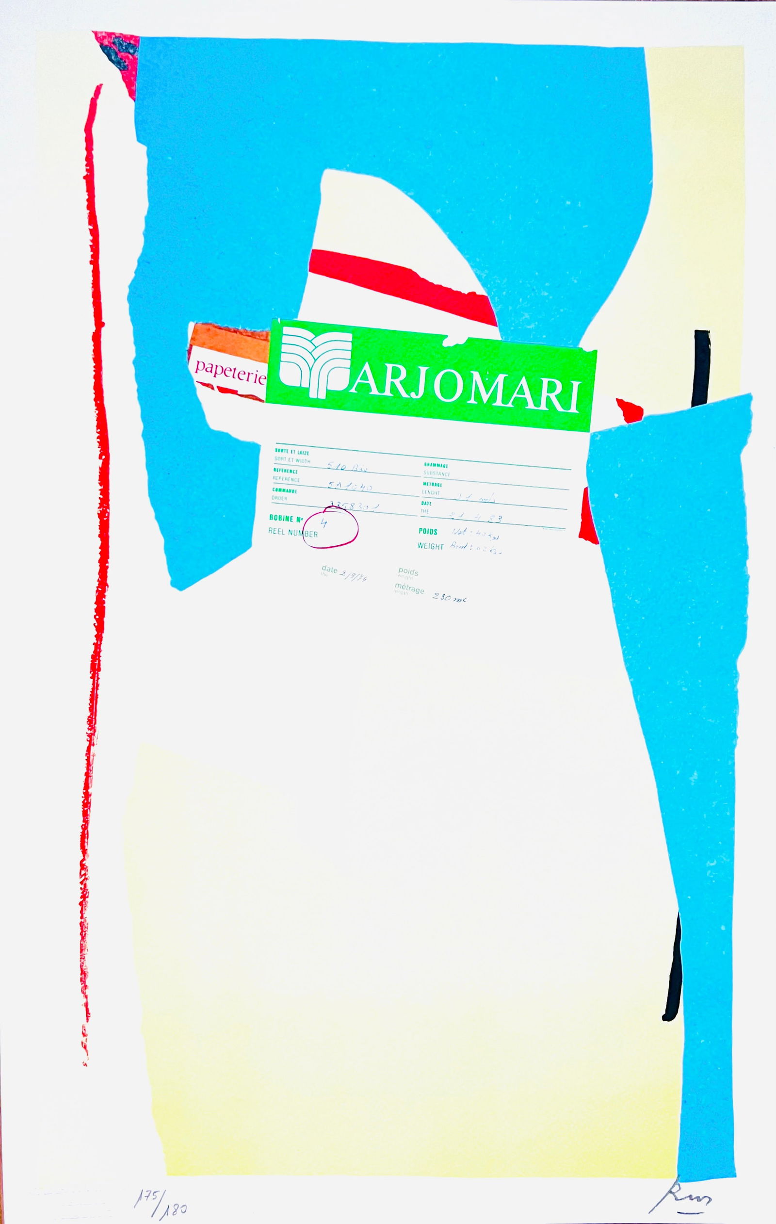 Robert Motherwell - America (La France Variations): Robert Motherwell "America (La France Variations)" Chromolitograph after an original work. Print-signed lower right. Numbered lower left. Excellent conditions. Shipped with care in solid tube, fast