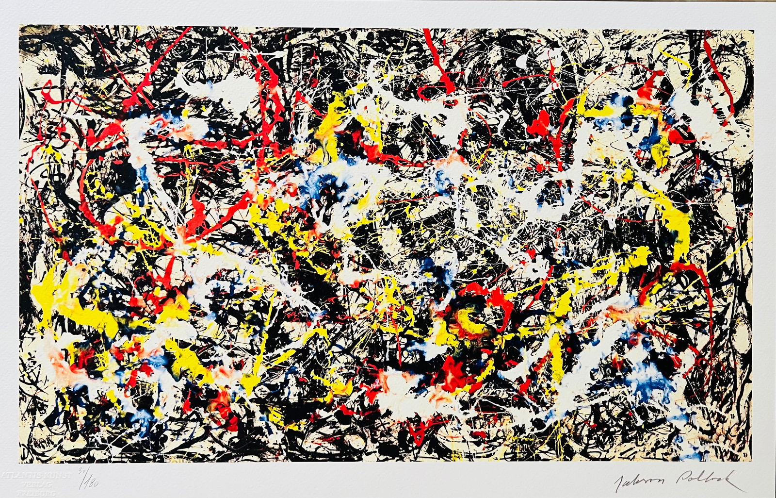 Jackson Pollock - Untitled: Jackson Pollock "Untitled" Chromolitograph after an original work. Numbered lower left. Excellent conditions. Shipped with care in solid tube, fast shipping in 3-4 days all over the world, 1-2 days in