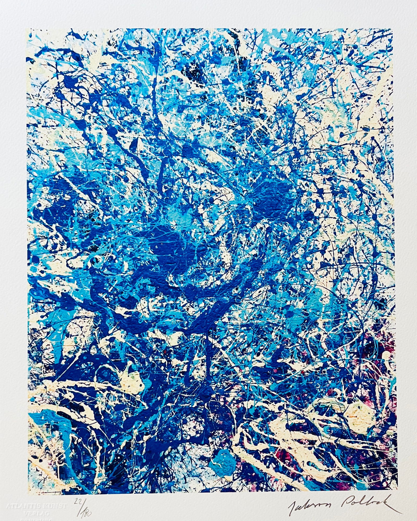 Jackson Pollock - Untitled: Jackson Pollock "Untitled" Chromolitograph after an original work. Numbered lower left. Excellent conditions. Shipped with care in solid tube, fast shipping in 3-4 days all over the world, 1-2 days in
