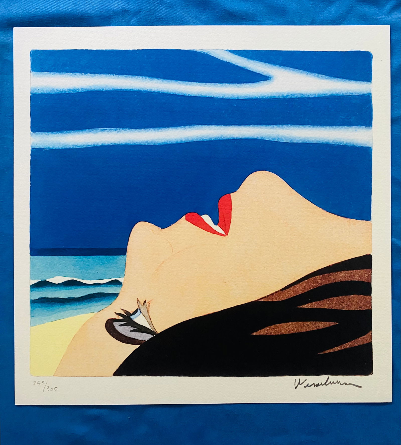 Tom Wesselmann - Seascape: Tom Wesselmann "Seascape" Chromolitograph after an original work. Print signed lower right. Numbered lower left. Excellent conditions. Shipped with care in solid tube, fast shipping in 3-4 days all ov