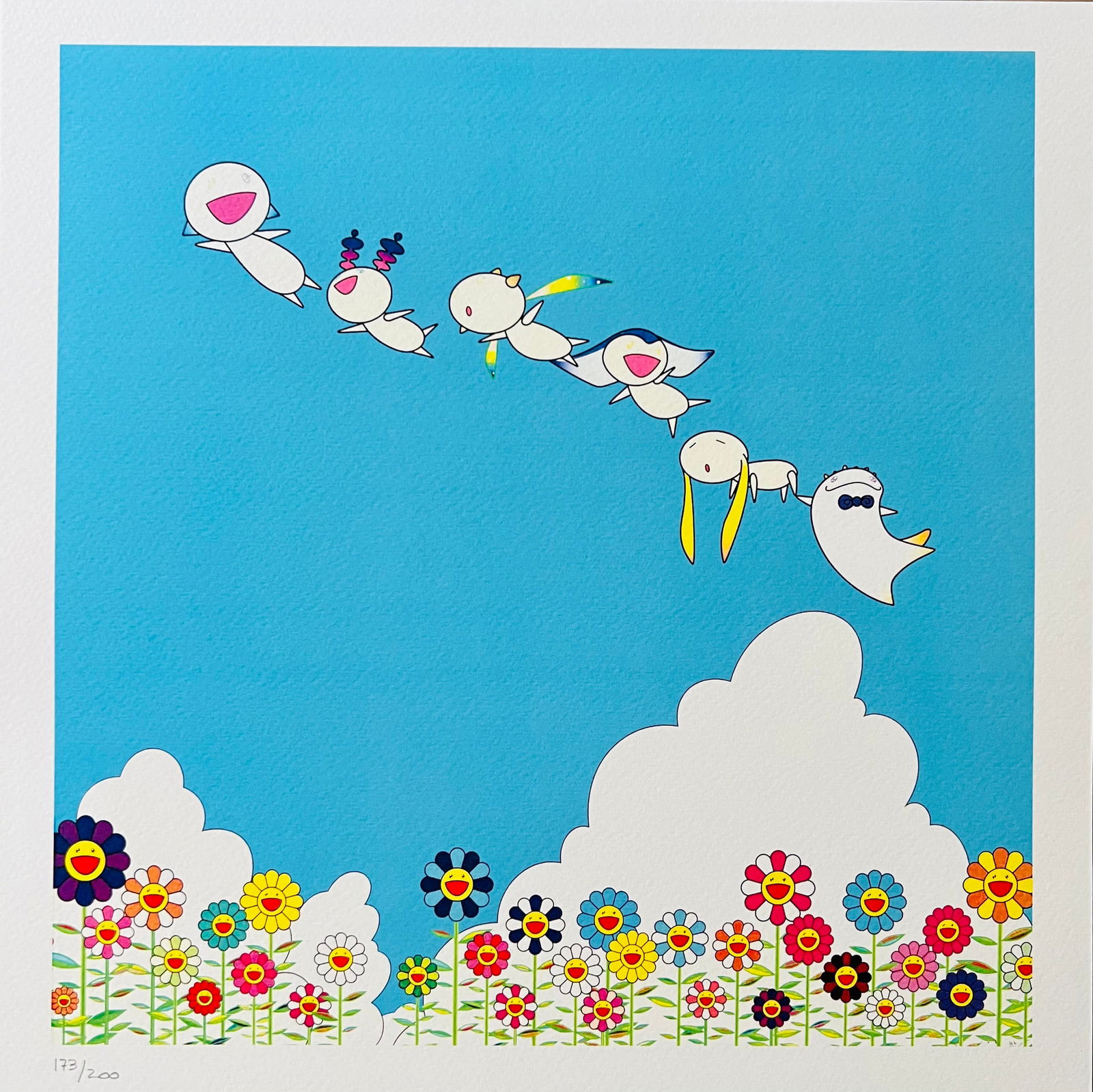 Takashi Murakami - Planet 66, Summer Vacation: Takahi Murakami "Planet 66, Summer Vacation" Chromolitograph after an original work. Numbered lower left. Excellent conditions. Shipped with care in solid tube, fast shipping in 3-4 days all over the