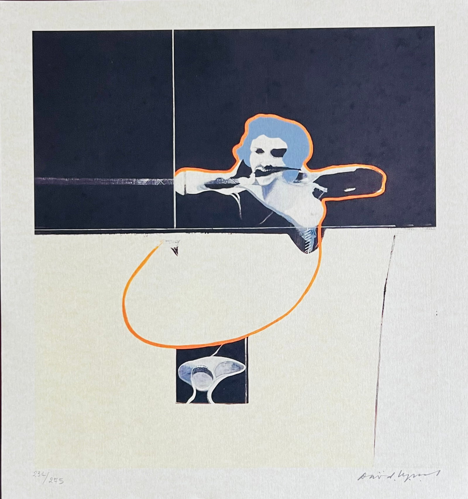 David Lynch - Head of a Woman: David Lynch "Head of a Woman" Chromolitograph after an original work. Print-signed lower right. Numbered lower left. Excellent conditions. Shipped with care in solid tube, fast shipping in 3-4 days al