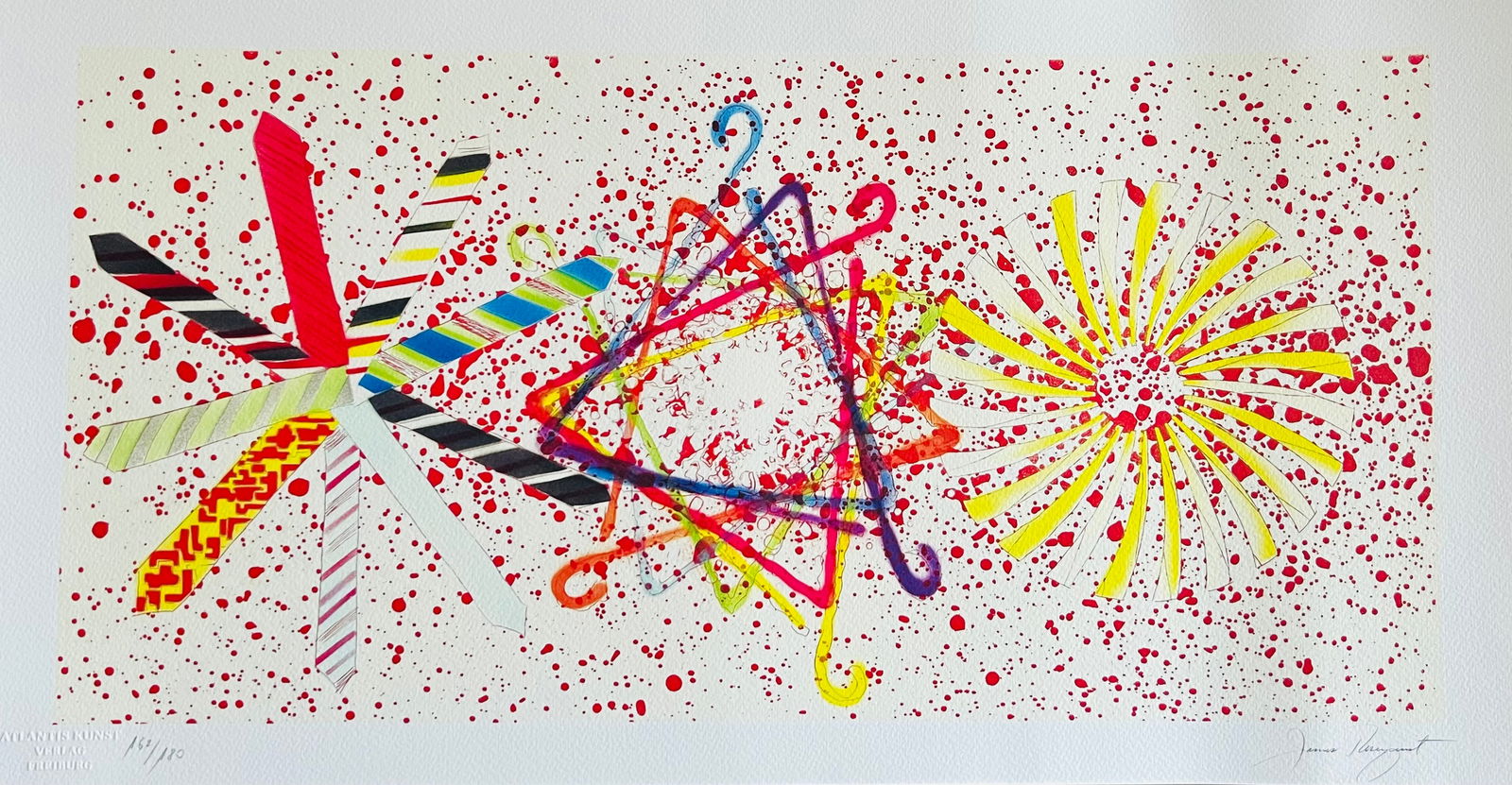 James Rosenquist - Dots on the Bachelor's Tie: James Rosenquist "Dots on the Bachelor's Tie" Chromolitograph after an original work. Print-signed lower right. Numbered lower left. Excellent conditions. Shipped with care in solid tube, fast shippin
