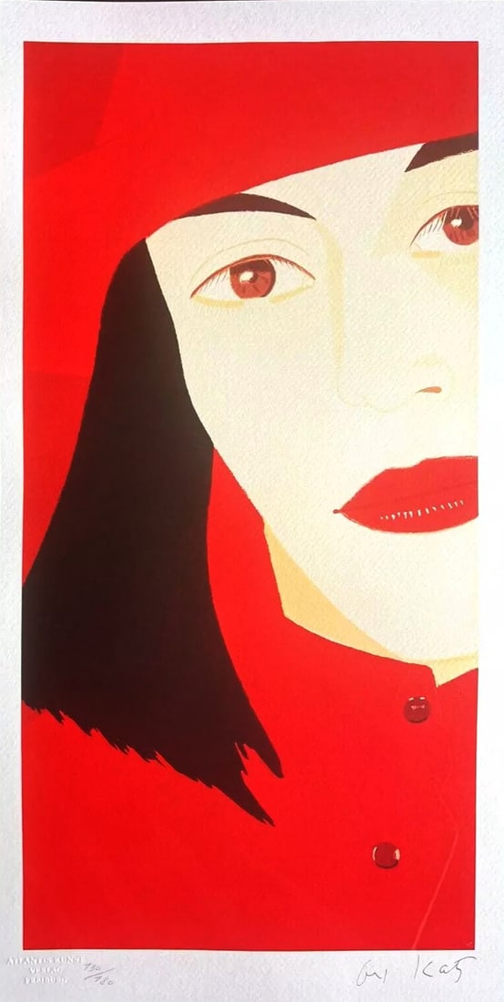 Alex Katz - Red Cape: Alex Katz "Red Cape" Chromolitograph after an original work. Print-signed lower right. Numbered lower left. Excellent conditions. Shipped with care in solid tube, fast shipping in 3-4 days all over