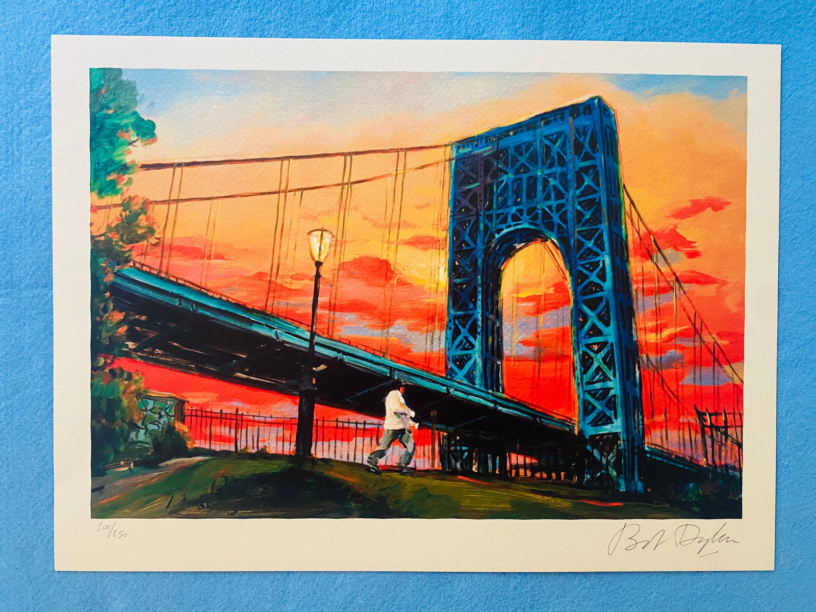 Bob Dylan - Under the Bridge: Bob Dylan "Under the Bridge" Chromolitograph after an original work. Print-signed lower right. Numbered lower left. Excellent conditions. Shipped with care in solid tube, fast shipping in 3-4 days all