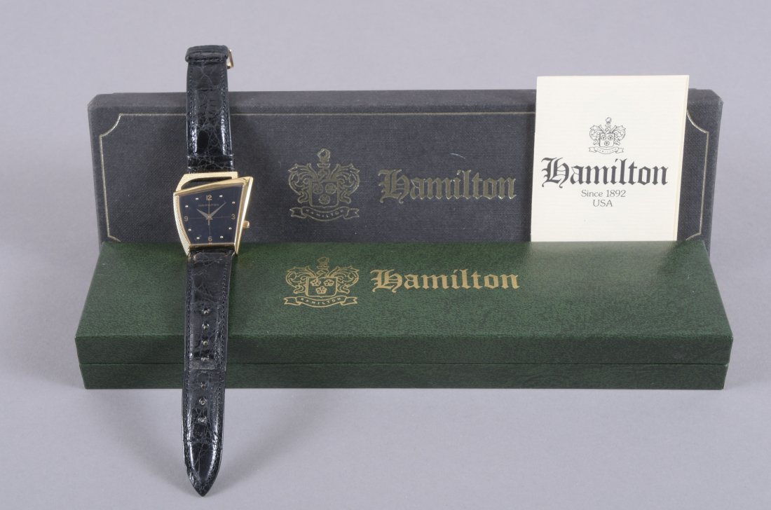 A Hamilton reissue "Flight II" model wrist watch with (1 of 9)