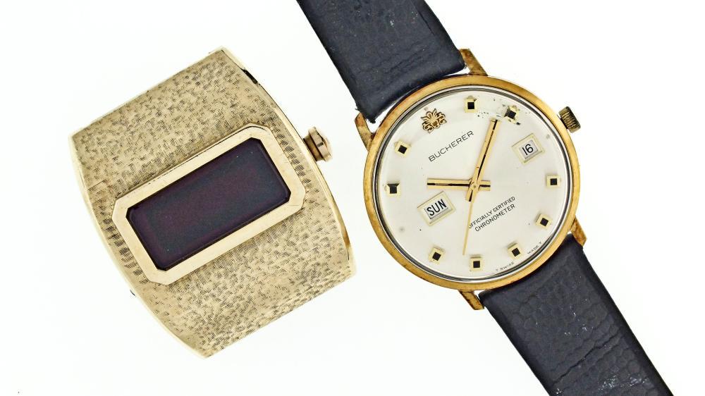 Lot of two gold wrist watches (1 of 8)