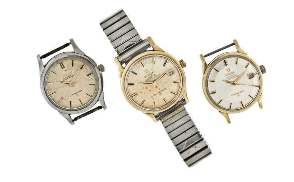 Three Omega Constellation wrist watches for parts or (1 of 4)