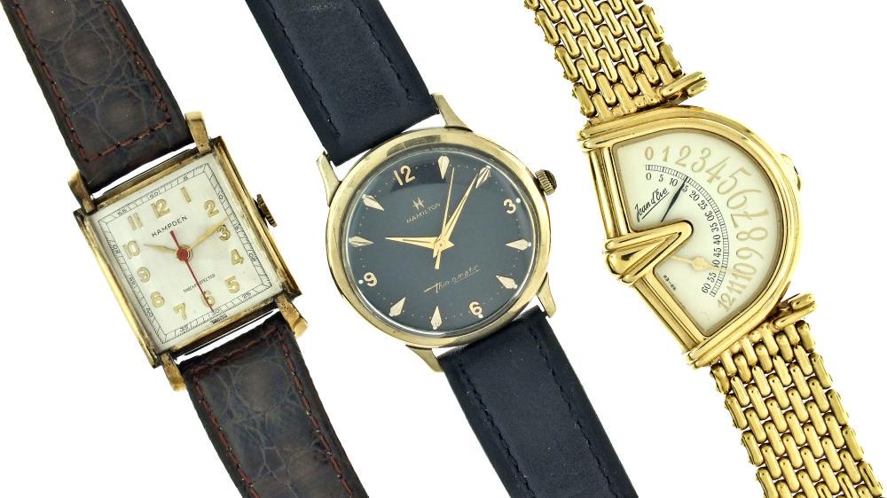 Lot of three wrist watches including a 10 karat gold (1 of 3)