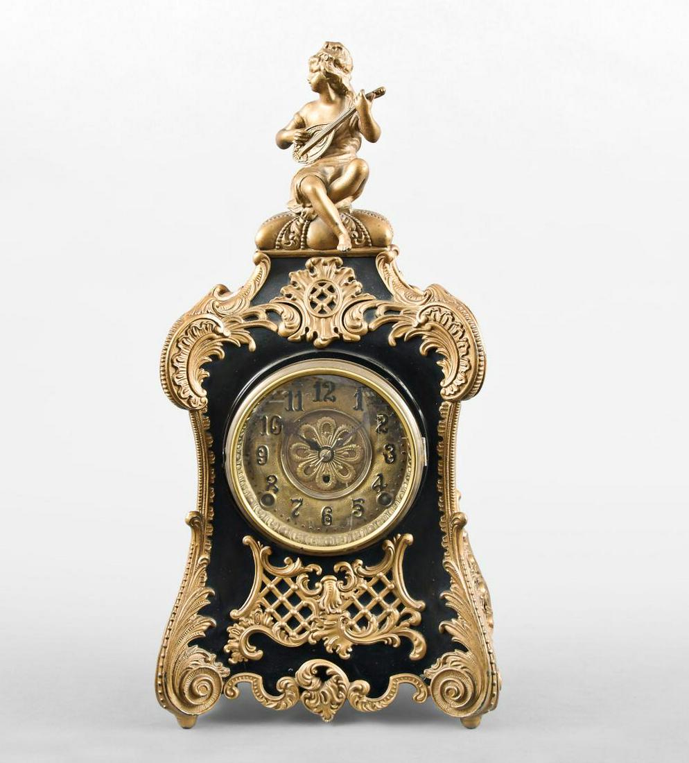 F. Kroeber Clock Co. Pompadour Mantel Clock (1 of 7)