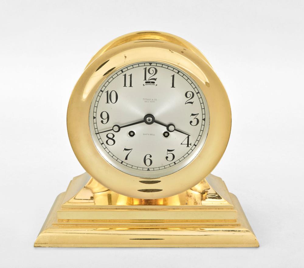 Chelsea Clock Co. "Admiral" brass mantel clock (1 of 3)