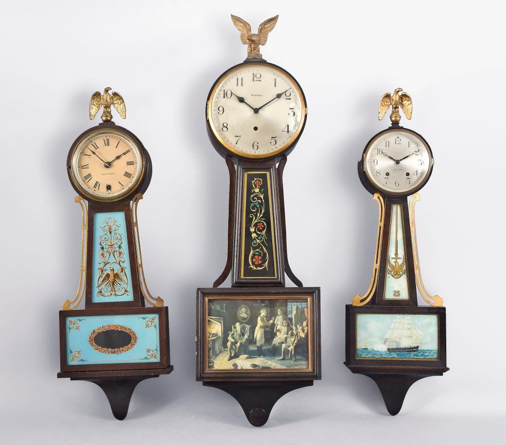 Six Banjo Wall Clocks and a Gilbert Wall Clock (1 of 2)