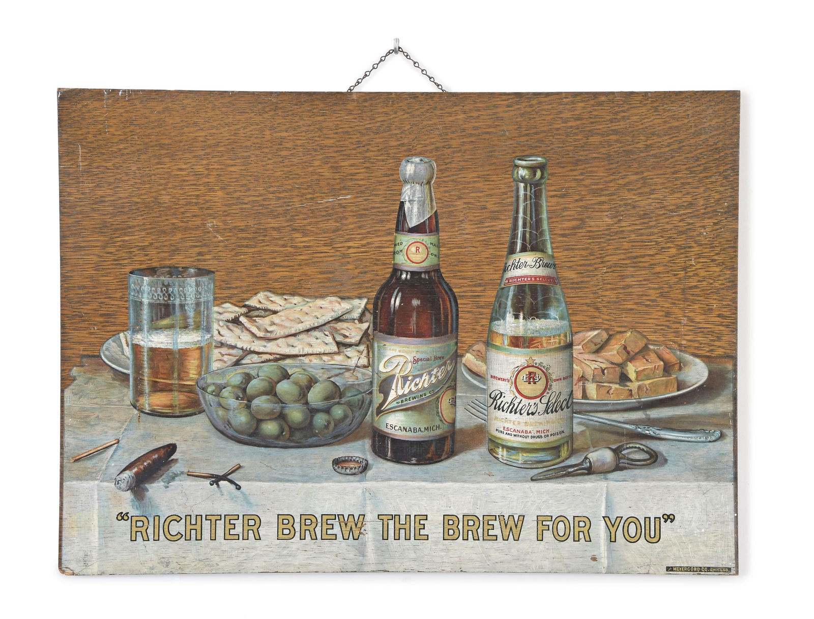 A good Richter Brewing Co. advertising sign by (1 of 3)