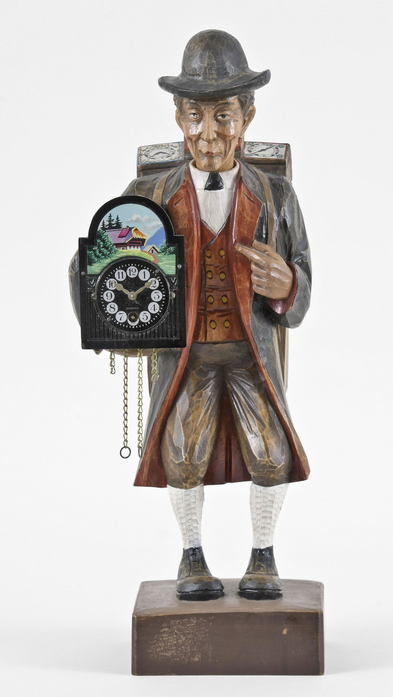 A mid 20th century clock peddler whistler attributed to (1 of 5)