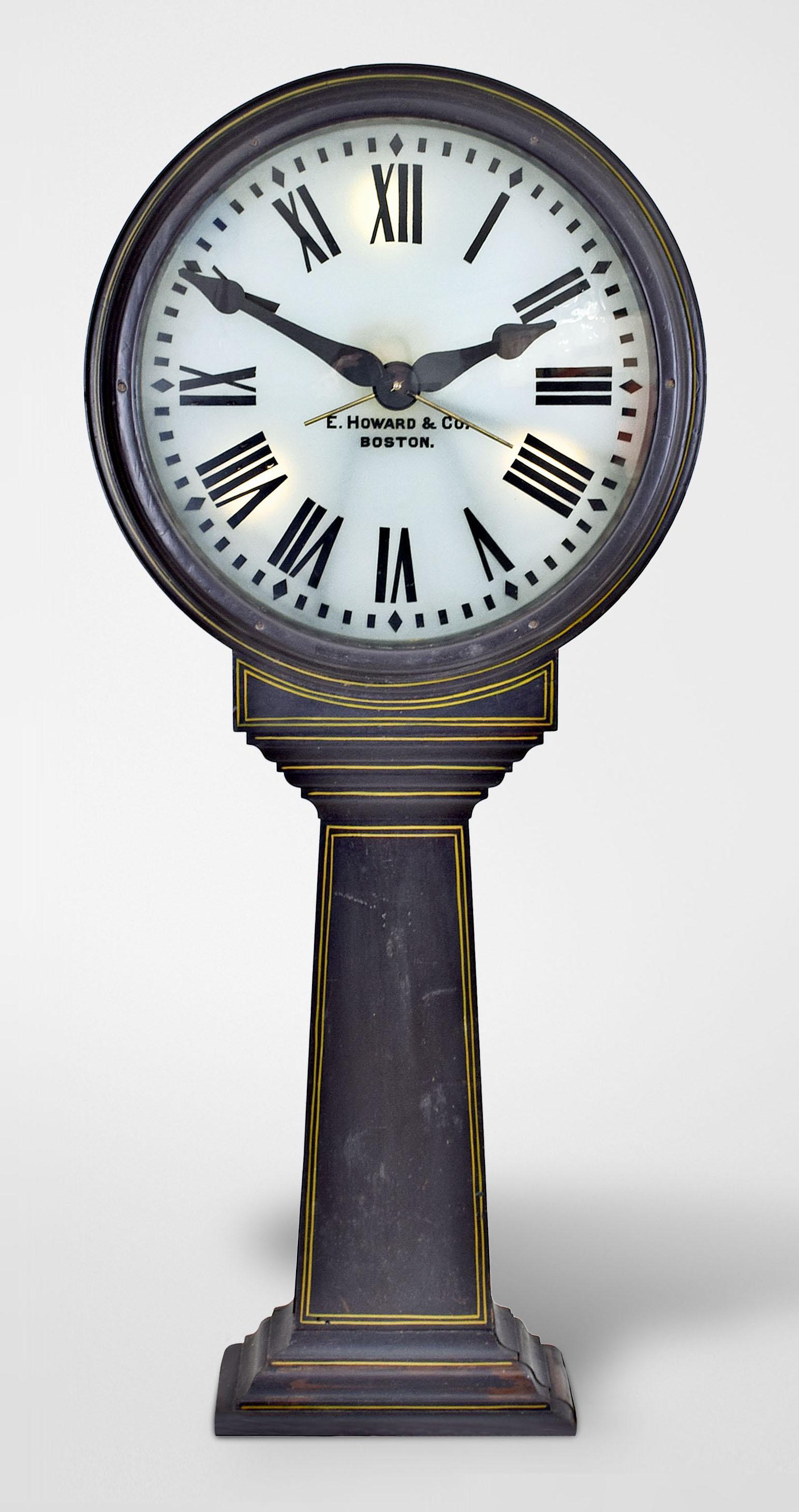 E. Howard Public Clock with Frosted Backlit Dials (1 of 4)