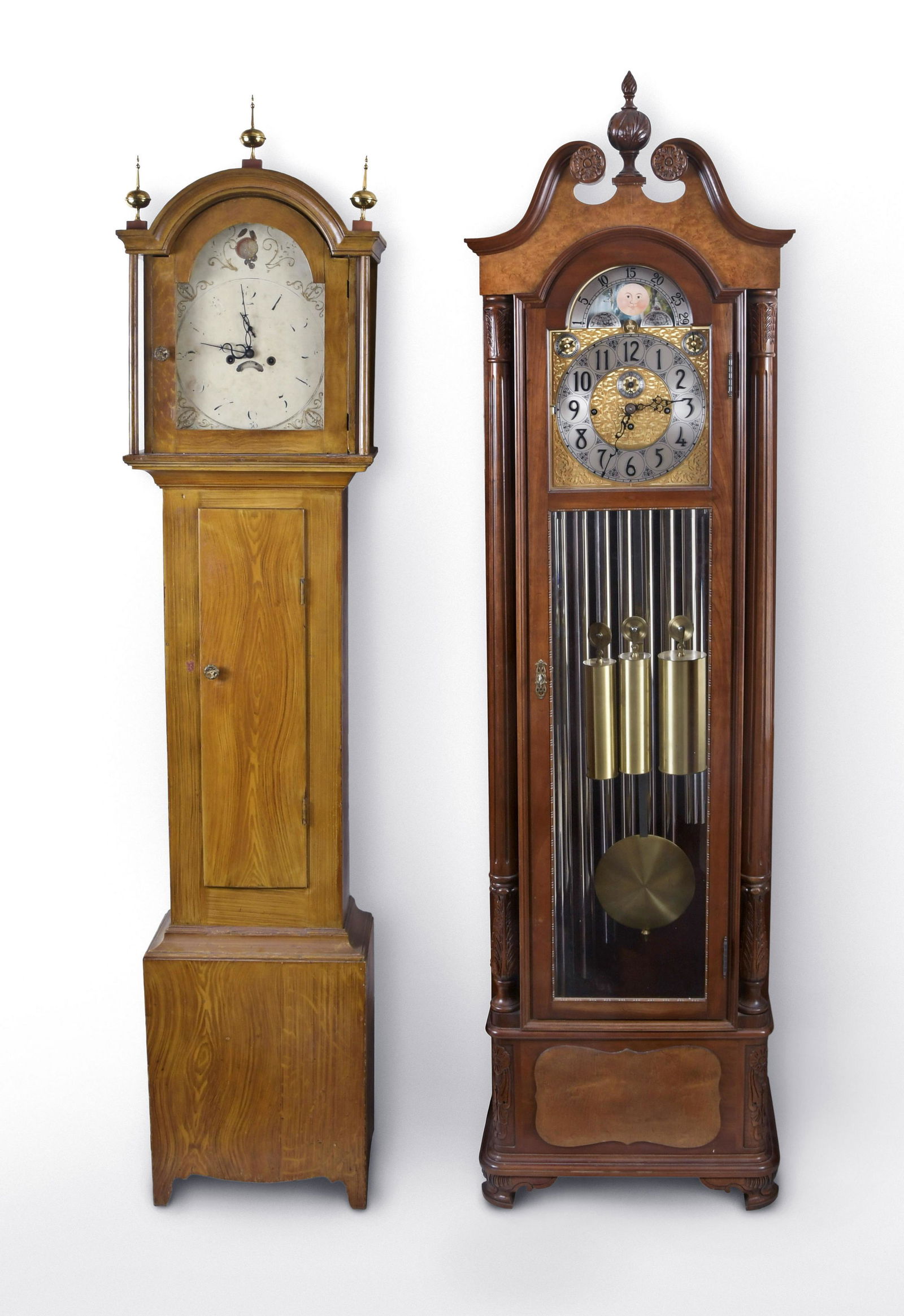 Two Tall Clocks including a Herschede hall clock with (1 of 4)