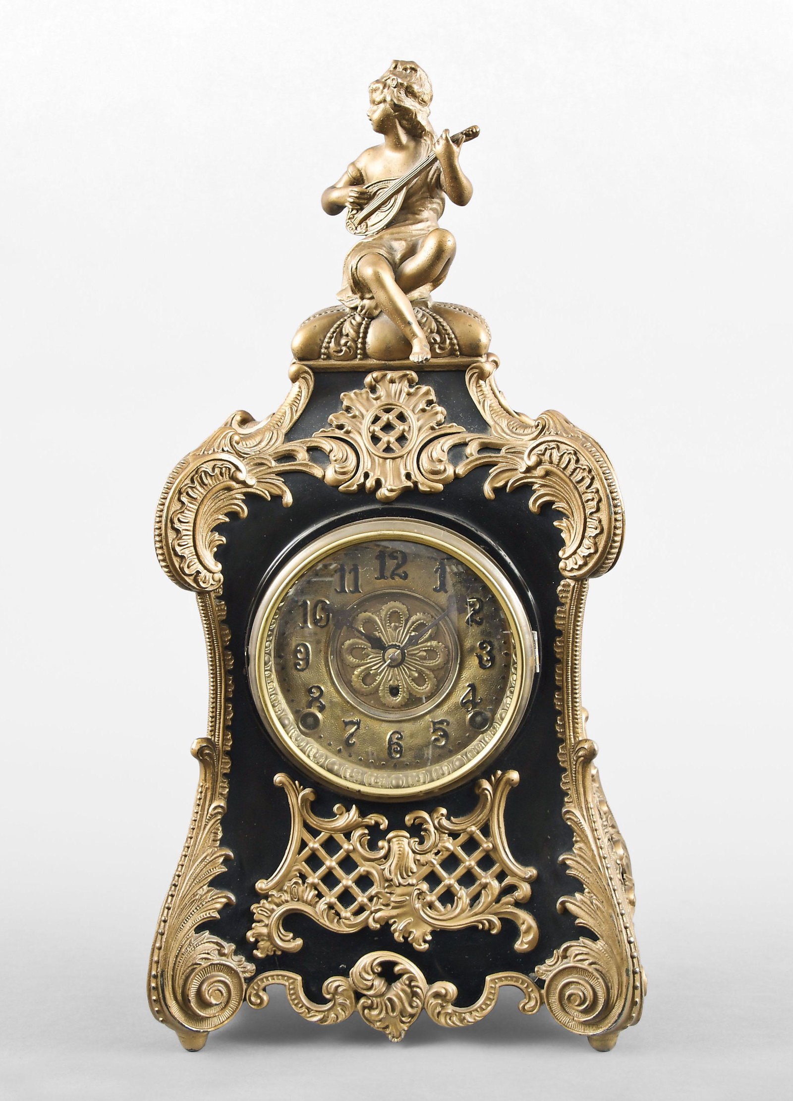 F. Kroeber Clock Co. Pompadour Mantel Clock (1 of 7)