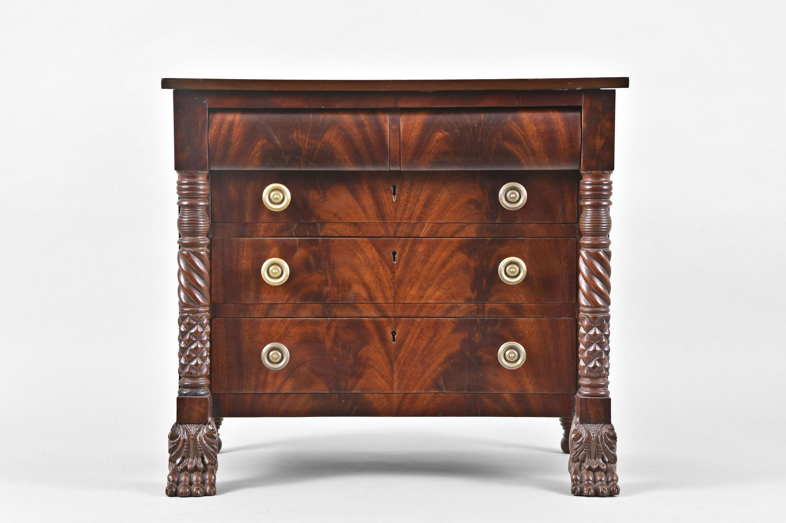 A 20th century miniature Empire style chest of drawers (1 of 6)