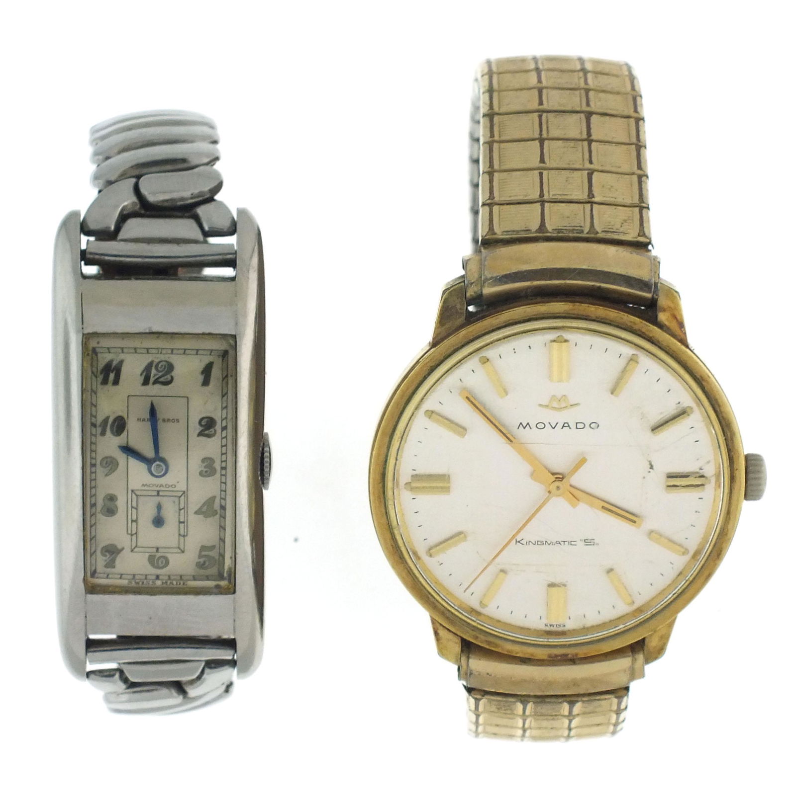 Lot of two Movado wrist watches including an early (1 of 6)