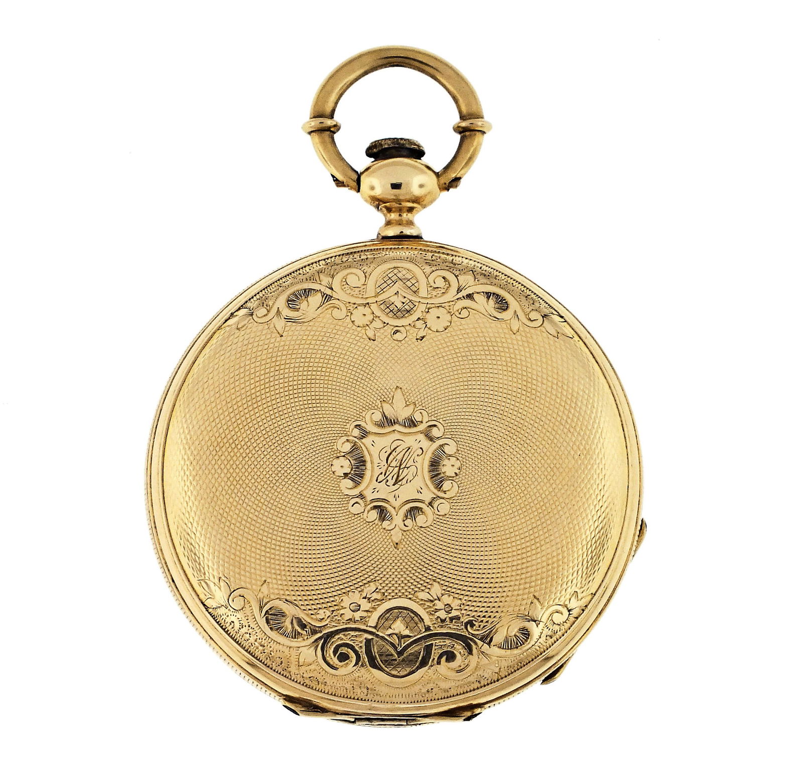 An 18 karat gold Swiss pocket watch signed Jules Mathey (1 of 10)