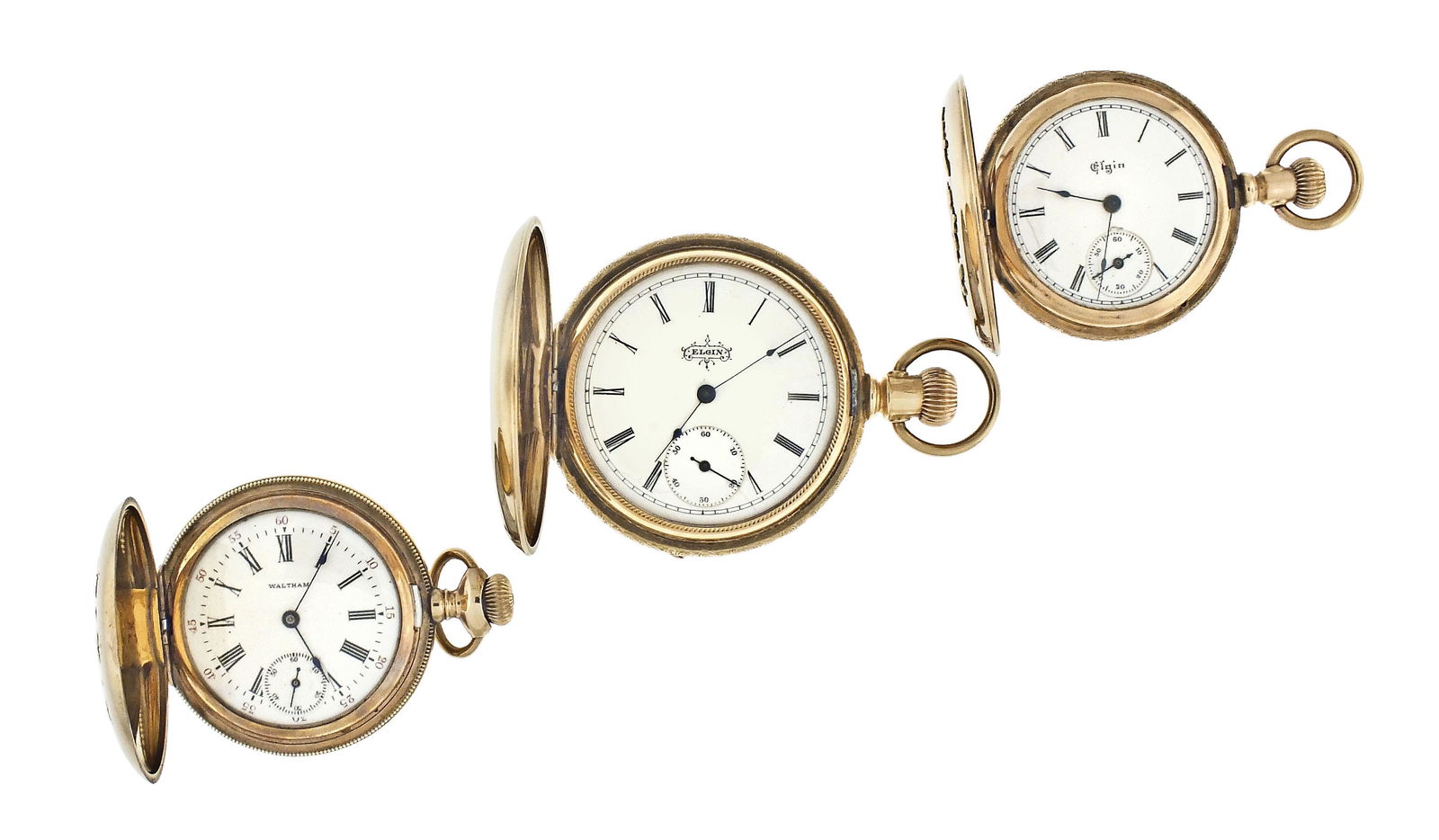 Lot of three American pocket watches with multi color (1 of 3)