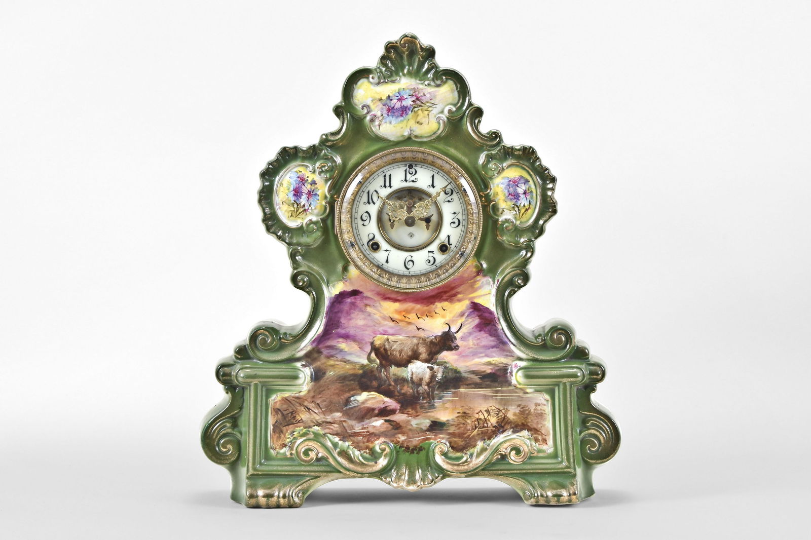 Ansonia Porcelain Shelf Clock (1 of 6)