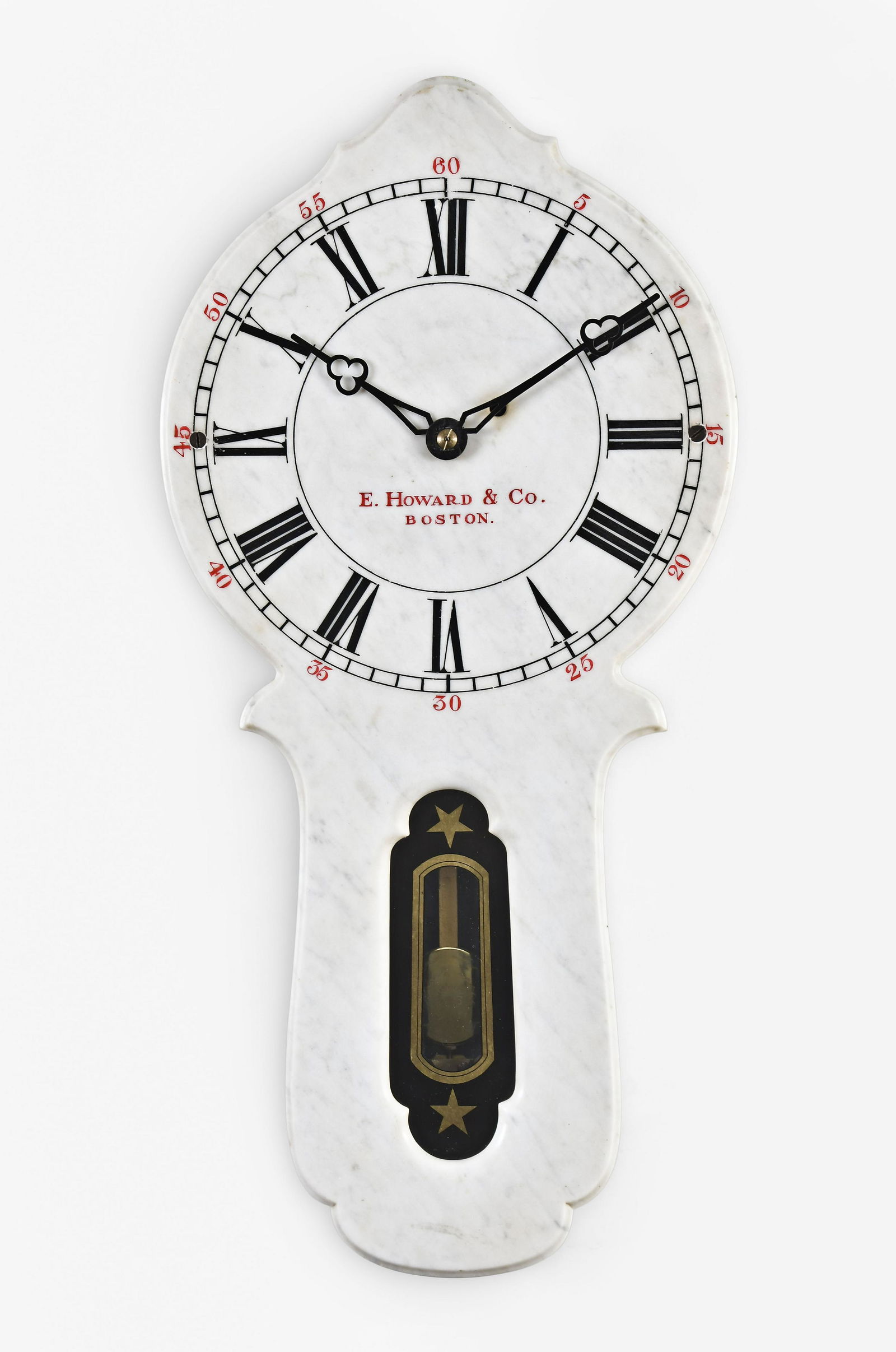 E. Howard No. 28 marble front wall clock (1 of 8)