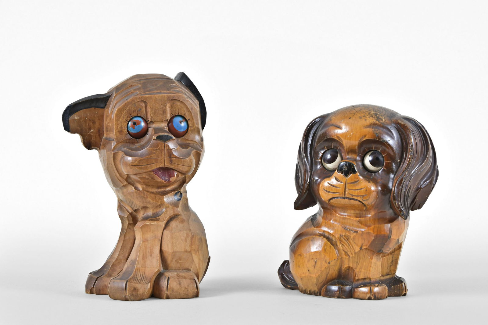 Lot of two Oswald Uhrenfabrik dog form rotating eye (1 of 5)