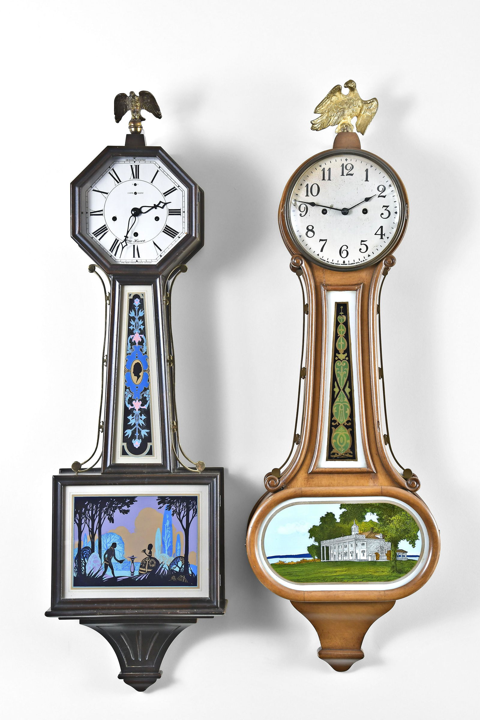 Four American Hanging Banjo Clocks (1 of 4)