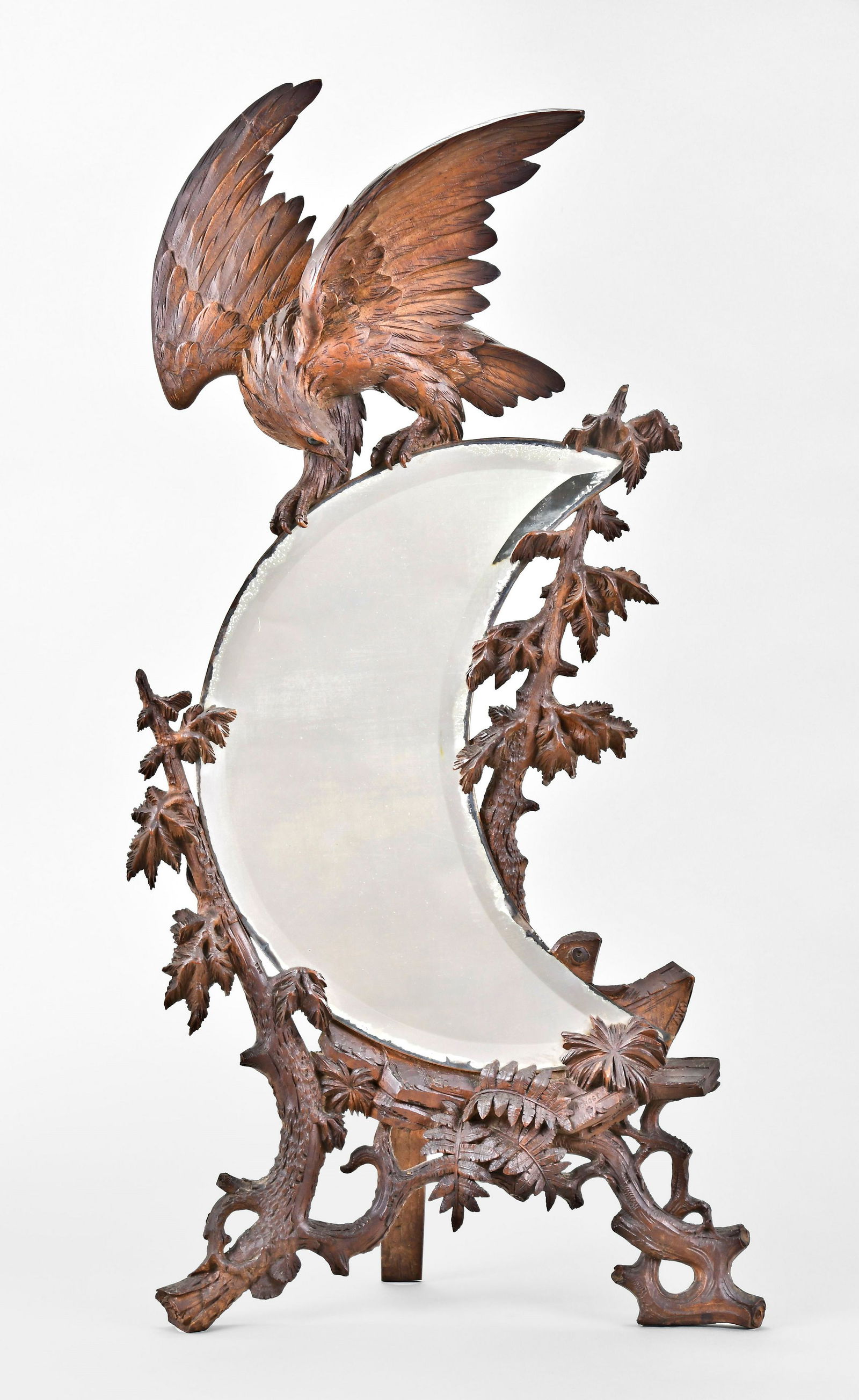 Finely Carved German Black Forest Table Mirror (1 of 5)