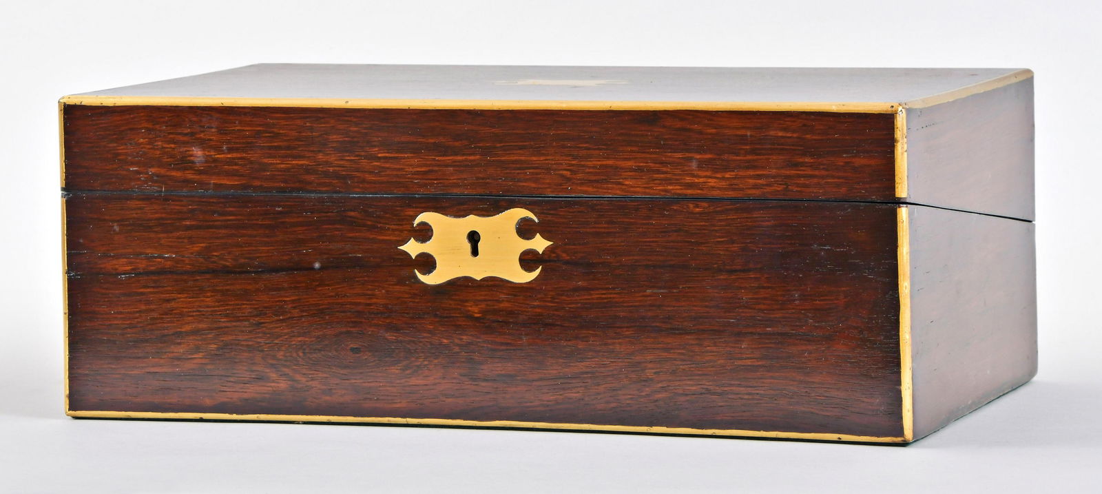 Traveling Writing Desk in Rosewood with Brass Bound (1 of 8)