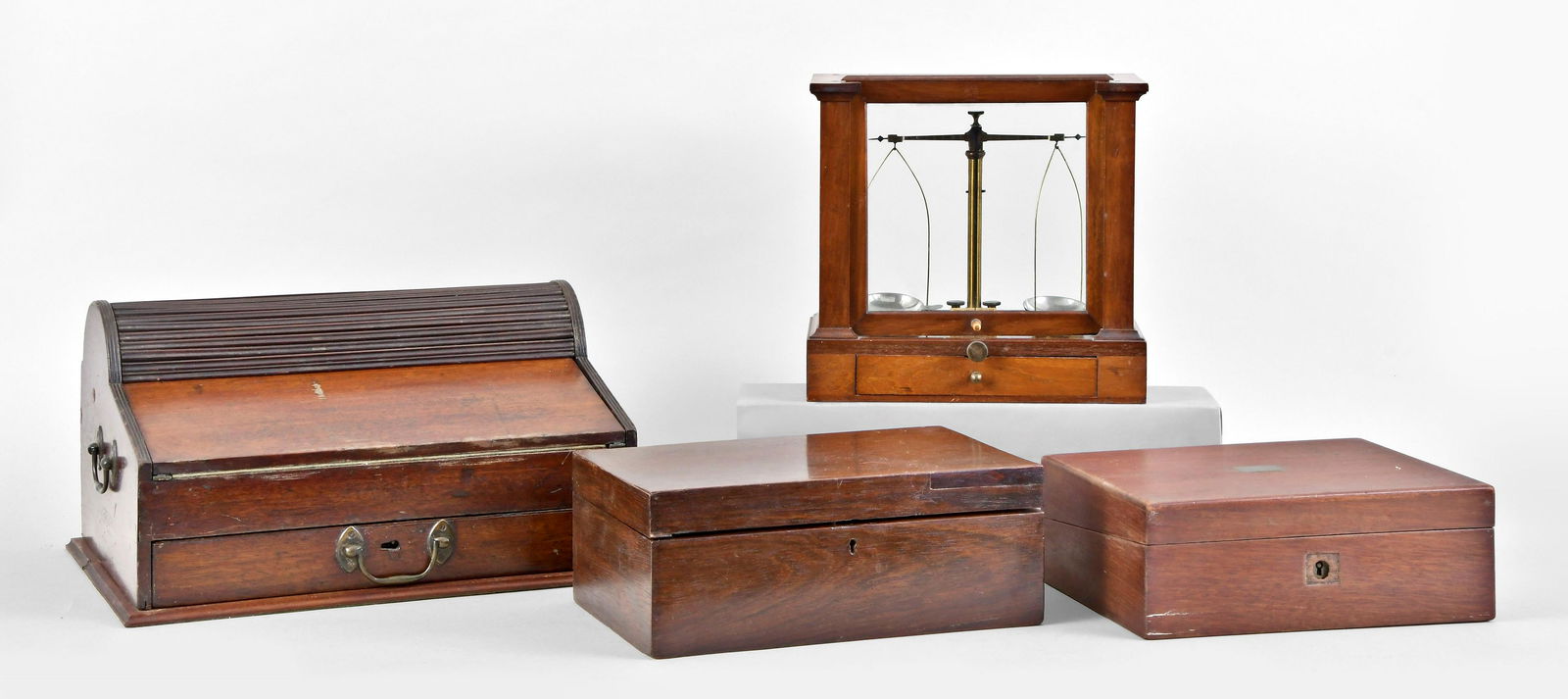Wooden Box and Scale Lot (1 of 7)