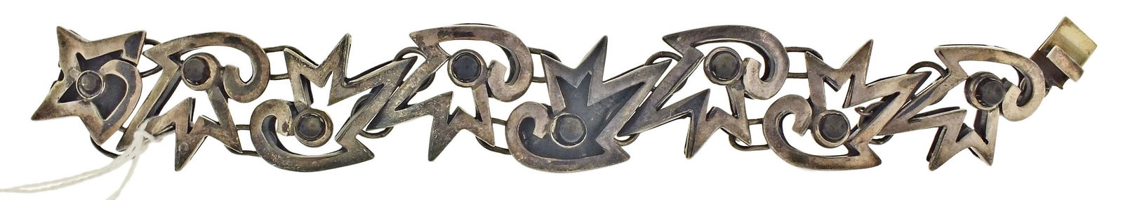 A sterling silver modernist bracelet by Salvador Teran (1 of 3)