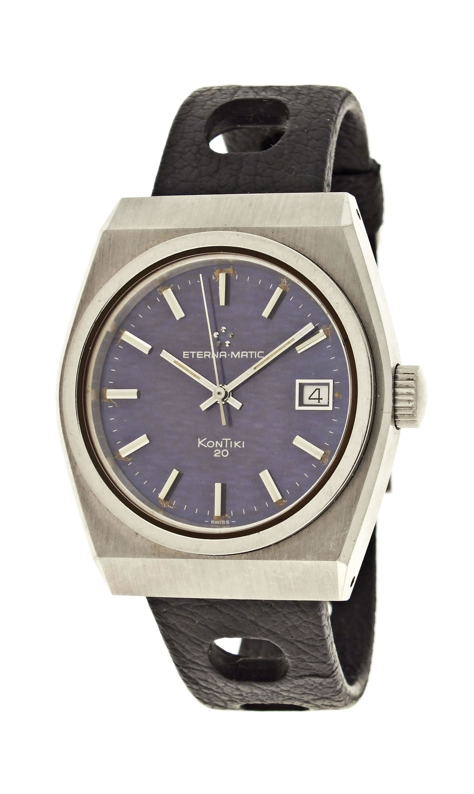 A stainless steel Eterna Matic KonTiki 20 wrist watch (1 of 8)