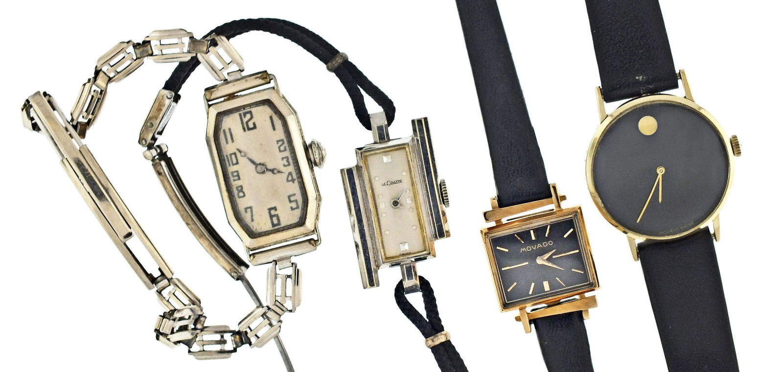 A lot of four lady's gold wrist watches (1 of 3)