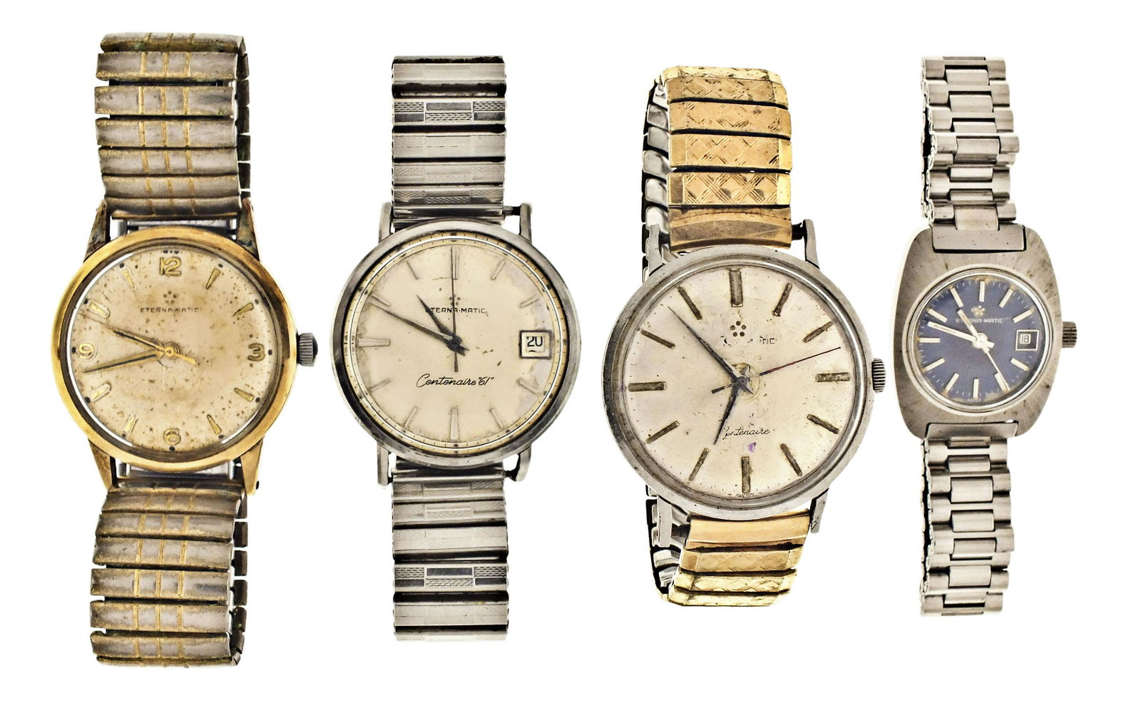 A lot of five Eterna Matic wrist watches (1 of 3)