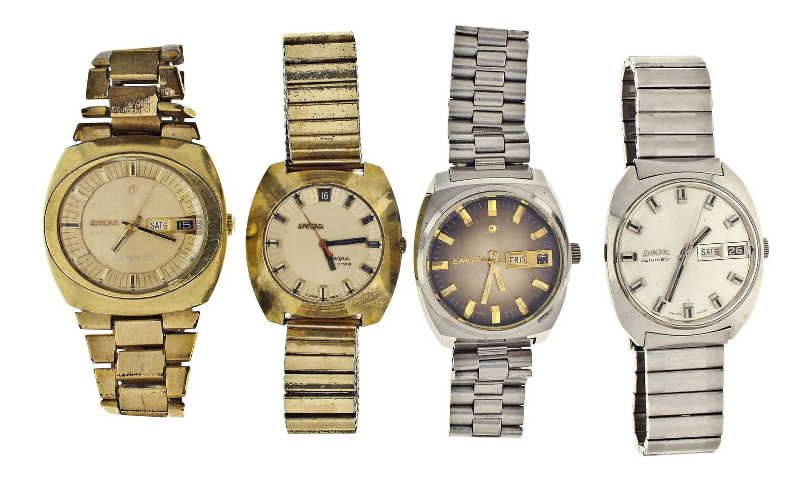 A lot of seven Enicar wrist watches including two Sherpa models (1 of 2)